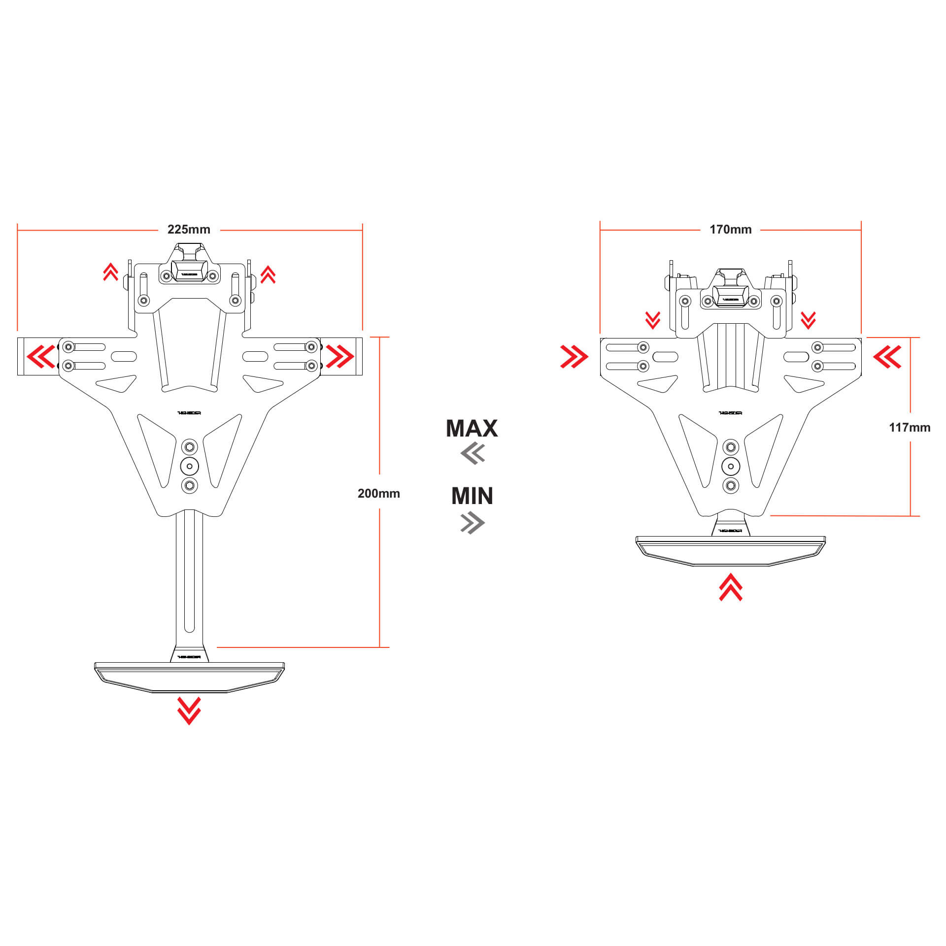 HIGHSIDER AKRON-RS PRO für Ducati Panigale V4 /S /R 18- / Panigale V2 20- / Streetfighter V4 20-