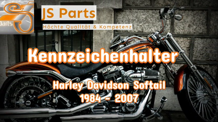 Kennzeichenhalter seitlich mit Komplett Beleuchtung Harley Davidson, Softail Bj. 1984-2007